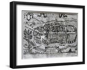 View of Sulmona, Italy, 16th Century-null-Framed Giclee Print