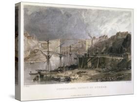 View of Sunderland and the Iron Bridge Looking Eastwards, 1833-Thomas Allom-Stretched Canvas