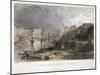 View of Sunderland and the Iron Bridge Looking Eastwards, 1833-Thomas Allom-Mounted Giclee Print