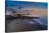 View of sunset and La Peniita beach, Puerto Carmen, Lanzarote, Las Palmas-Frank Fell-Stretched Canvas