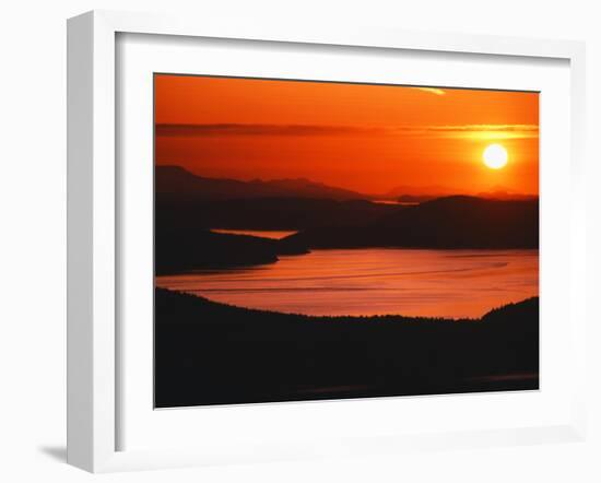 View of Sunset at San Juan Island, Washington State, USA-Stuart Westmorland-Framed Premium Photographic Print
