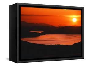 View of Sunset at San Juan Island, Washington State, USA-Stuart Westmorland-Framed Stretched Canvas