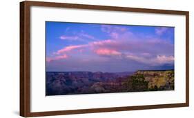 View of sunset over canyon, Grand Canyon, Arizona, USA-Panoramic Images-Framed Photographic Print