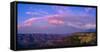 View of sunset over canyon, Grand Canyon, Arizona, USA-Panoramic Images-Framed Stretched Canvas