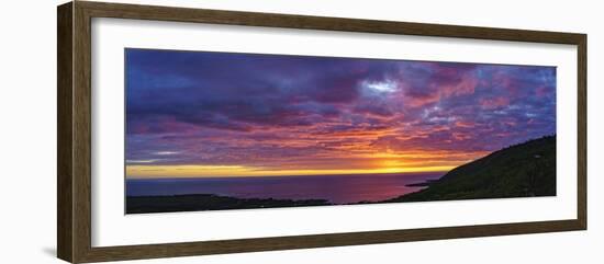 View of sunset over sea, Kealakekua Bay, Hawaii, USA-Panoramic Images-Framed Photographic Print