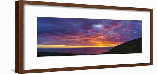 View of sunset over sea, Kealakekua Bay, Hawaii, USA-Panoramic Images-Framed Photographic Print
