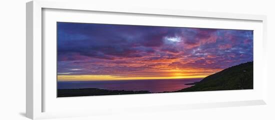 View of sunset over sea, Kealakekua Bay, Hawaii, USA-Panoramic Images-Framed Photographic Print