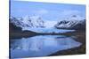 View Of Svinafellsjokull Glacier At Sunset. Vatnajokull National Park. Iceland-Oscar Dominguez-Stretched Canvas