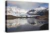 View Of Svinafellsjokull Glacier With Reflections. Vatnajokull National Park. Iceland-Oscar Dominguez-Stretched Canvas