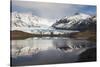 View Of Svinafellsjokull Glacier With Reflections. Vatnajokull National Park. Iceland-Oscar Dominguez-Stretched Canvas