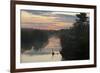 View of swamp habitat at sunrise, with tourists on path, Anhinga Trail, Everglades-David Tipling-Framed Photographic Print