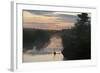 View of swamp habitat at sunrise, with tourists on path, Anhinga Trail, Everglades-David Tipling-Framed Photographic Print