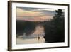 View of swamp habitat at sunrise, with tourists on path, Anhinga Trail, Everglades-David Tipling-Framed Photographic Print