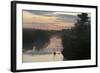 View of swamp habitat at sunrise, with tourists on path, Anhinga Trail, Everglades-David Tipling-Framed Photographic Print