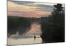 View of swamp habitat at sunrise, with tourists on path, Anhinga Trail, Everglades-David Tipling-Mounted Photographic Print