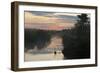 View of swamp habitat at sunrise, with tourists on path, Anhinga Trail, Everglades-David Tipling-Framed Photographic Print