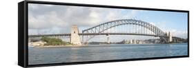 View of Sydney Harbour Bridge from Sydney Opera House, Sydney, New South Wales, Australia-null-Framed Stretched Canvas