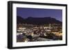 View of Table Mountain at dusk, Cape Town, Western Cape, South Africa, Africa-Ian Trower-Framed Photographic Print