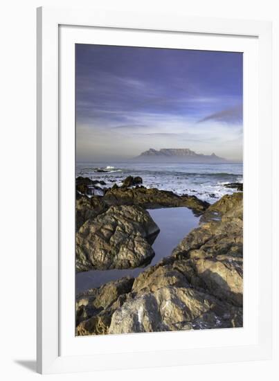 View of Table Mountain from Bloubergstrand, Cape Town, Western Cape, South Africa, Africa-Ian Trower-Framed Photographic Print