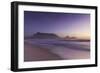 View of Table Mountain from Milnerton Beach at sunset, Cape Town, Western Cape, South Africa, Afric-Ian Trower-Framed Photographic Print