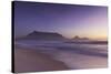 View of Table Mountain from Milnerton Beach at sunset, Cape Town, Western Cape, South Africa, Afric-Ian Trower-Stretched Canvas