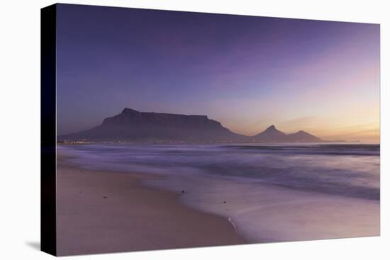 View of Table Mountain from Milnerton Beach at sunset, Cape Town, Western Cape, South Africa, Afric-Ian Trower-Stretched Canvas