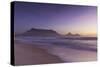 View of Table Mountain from Milnerton Beach at sunset, Cape Town, Western Cape, South Africa, Afric-Ian Trower-Stretched Canvas