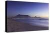 View of Table Mountain from Milnerton Beach at sunset, Cape Town, Western Cape, South Africa, Afric-Ian Trower-Stretched Canvas