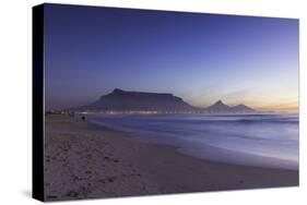 View of Table Mountain from Milnerton Beach at sunset, Cape Town, Western Cape, South Africa, Afric-Ian Trower-Stretched Canvas