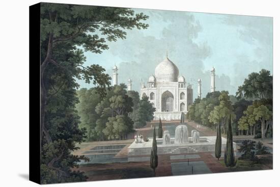 View of Taj Mahal, 1801-Thomas & William Daniell-Stretched Canvas