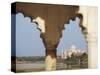 View of Taj Mahal From Agra Fort, UNESCO World Heritage Site, Agra, Uttar Pradesh, India, Asia-Ian Trower-Stretched Canvas
