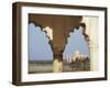 View of Taj Mahal From Agra Fort, UNESCO World Heritage Site, Agra, Uttar Pradesh, India, Asia-Ian Trower-Framed Photographic Print