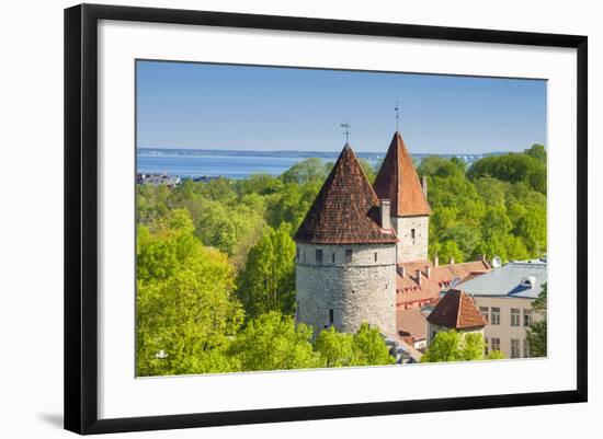 View of Tallinn from Toompea Hill, Old Town of Tallinn, Estonia, Baltic States-Nico Tondini-Framed Photographic Print