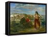 View of Tangier, 1852-3-Eugene Delacroix-Framed Stretched Canvas