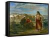 View of Tangier, 1852-3-Eugene Delacroix-Framed Stretched Canvas