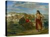 View of Tangier, 1852-3-Eugene Delacroix-Stretched Canvas