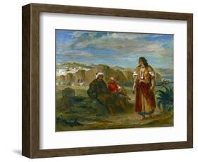 View of Tangier, 1852-3-Eugene Delacroix-Framed Giclee Print