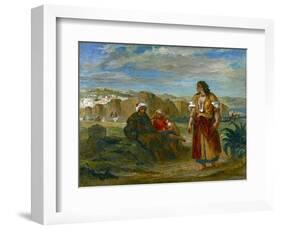 View of Tangier, 1852-3-Eugene Delacroix-Framed Giclee Print