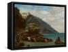 View of Tangier from the Seashore, 1856-8-Eugene Delacroix-Framed Stretched Canvas