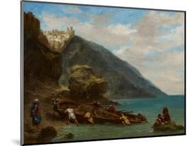 View of Tangier from the Seashore, 1856-8-Eugene Delacroix-Mounted Giclee Print