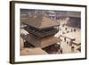 View of Taumadhi Tole, Bhaktapur, UNESCO World Heritage Site, Kathmandu Valley, Nepal, Asia-Ian Trower-Framed Photographic Print