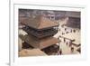 View of Taumadhi Tole, Bhaktapur, UNESCO World Heritage Site, Kathmandu Valley, Nepal, Asia-Ian Trower-Framed Photographic Print