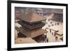 View of Taumadhi Tole, Bhaktapur, UNESCO World Heritage Site, Kathmandu Valley, Nepal, Asia-Ian Trower-Framed Photographic Print