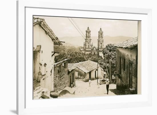 View of Taxco Cathedral-null-Framed Art Print