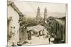 View of Taxco Cathedral-null-Mounted Art Print