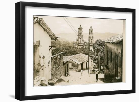 View of Taxco Cathedral-null-Framed Art Print