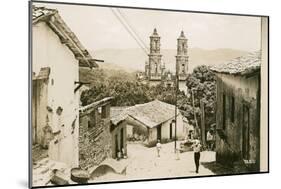 View of Taxco Cathedral-null-Mounted Art Print