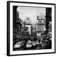 View of Taxi and Traffic Congestion on Broadway Looking North from 45th Street-Andreas Feininger-Framed Photographic Print