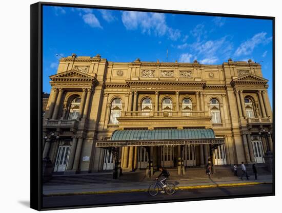 View of Teatro Colon, Buenos Aires, Buenos Aires Province, Argentina, South America-Karol Kozlowski-Framed Stretched Canvas