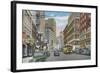 View of Telegraph Ave - Oakland, CA-Lantern Press-Framed Art Print